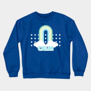 Rainbow Dream Pale Blue Retro Calm Style Crewneck Sweatshirt